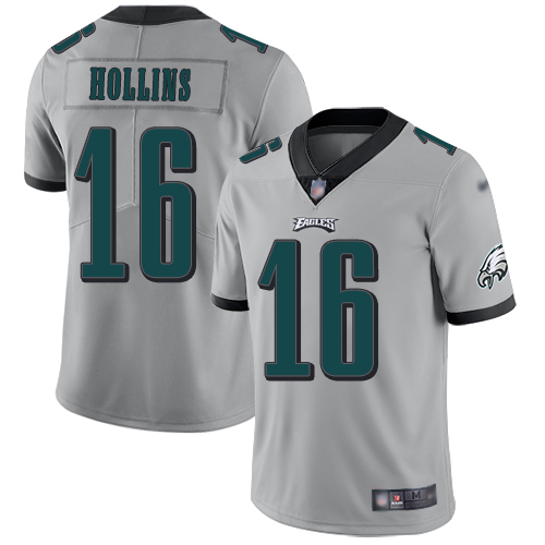 Men Philadelphia Eagles #16 Mack Hollins Limited Silver Inverted Legend NFL Jersey Football->women nfl jersey->Women Jersey